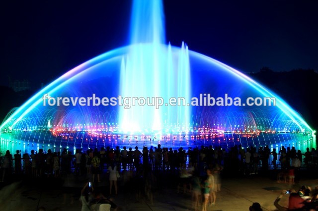 large size outdoor  Decorative Music Fountain Movable Dancing Garden Fountain with underwater lights