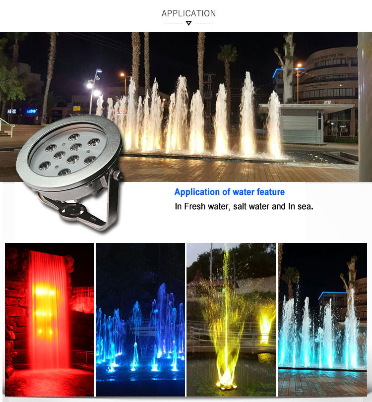 IP68 316SS RGB 27W underwater LED lights