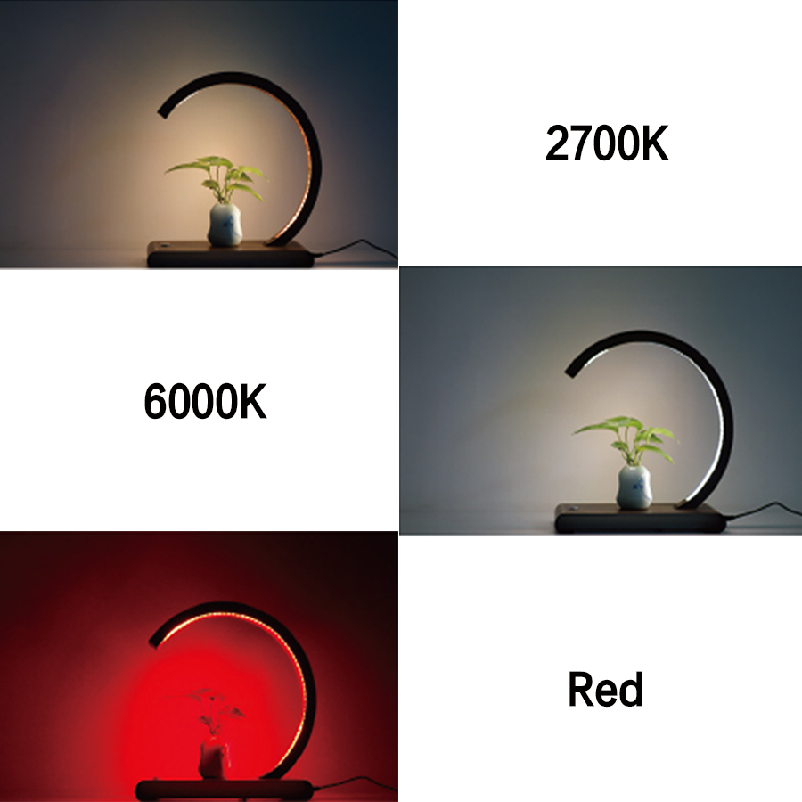 A new type of plant table lamp with dimmable lighting and suitable for office and home charging led grow light