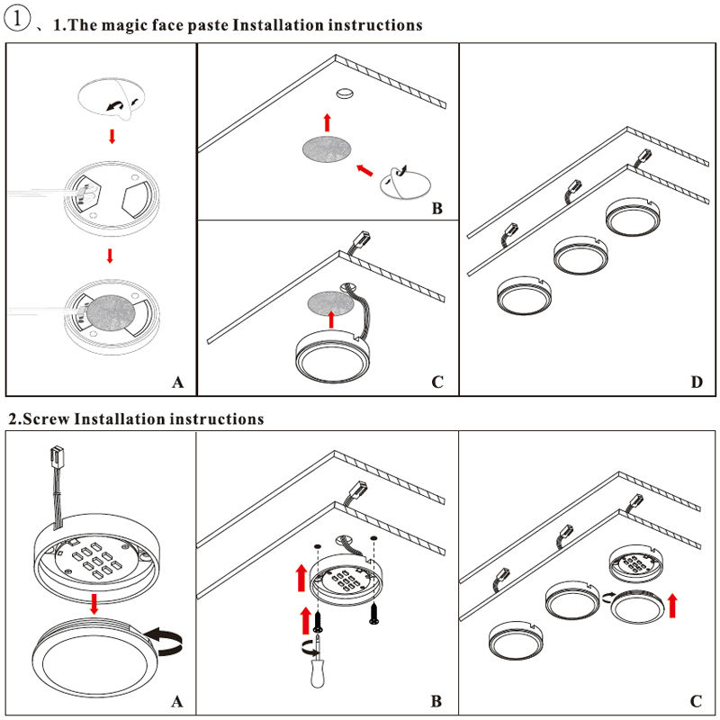 New Arrival Rotatable LED Under Cabinet Lamp Kitchen Light Wardrobe Light for Indoor Decoration