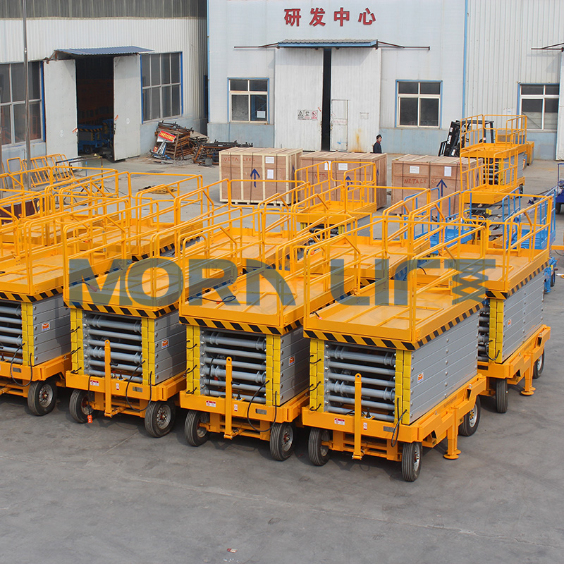 Manual movable mobile electric scissor lift 10m 500kg