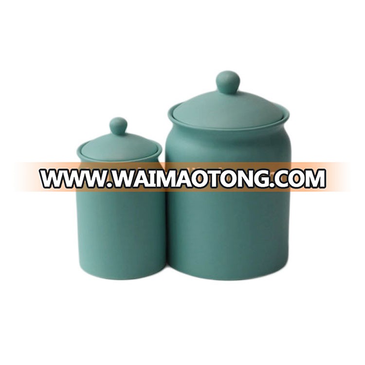 Factory supply ceramic storage jars sugar tea spice jars