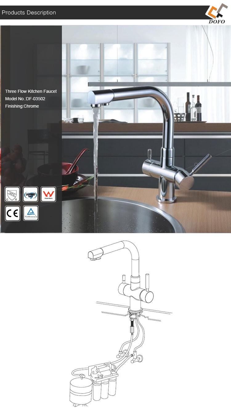 Kitchen pure water tap mixed hot cold faucet