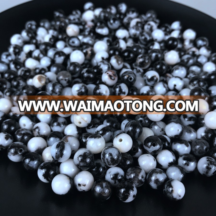 Factory supply 7mm gemstone ball with half hole