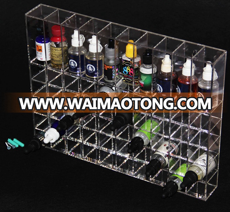 Wholesale custom transparent e-liquid acrylic display stand for e liquid bottles