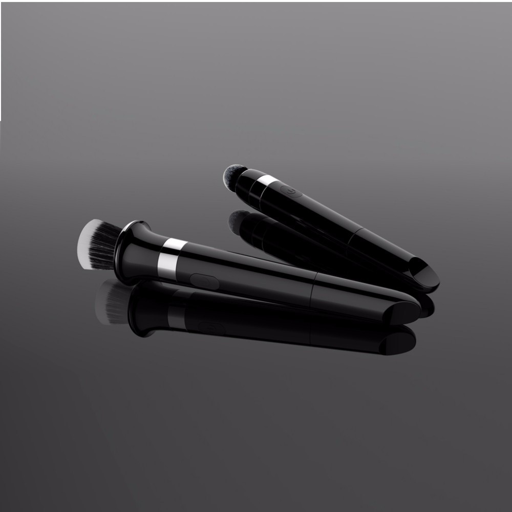 New Smart Electric Rechargeable Airtouch Brush Rotating Makeup Brush with Detachable Foundation and Powder Brush Head