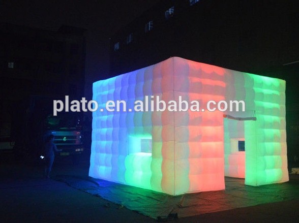 Large inflatable photo booth with colorful led for display