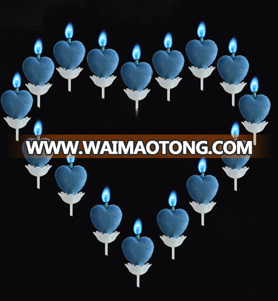 Green Flame Candle, The Heart-Shaped Candle For Celebration Party