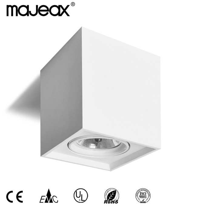 12v indoor gypsum plaster cube surface ceiling mounted AR111 LED light for room