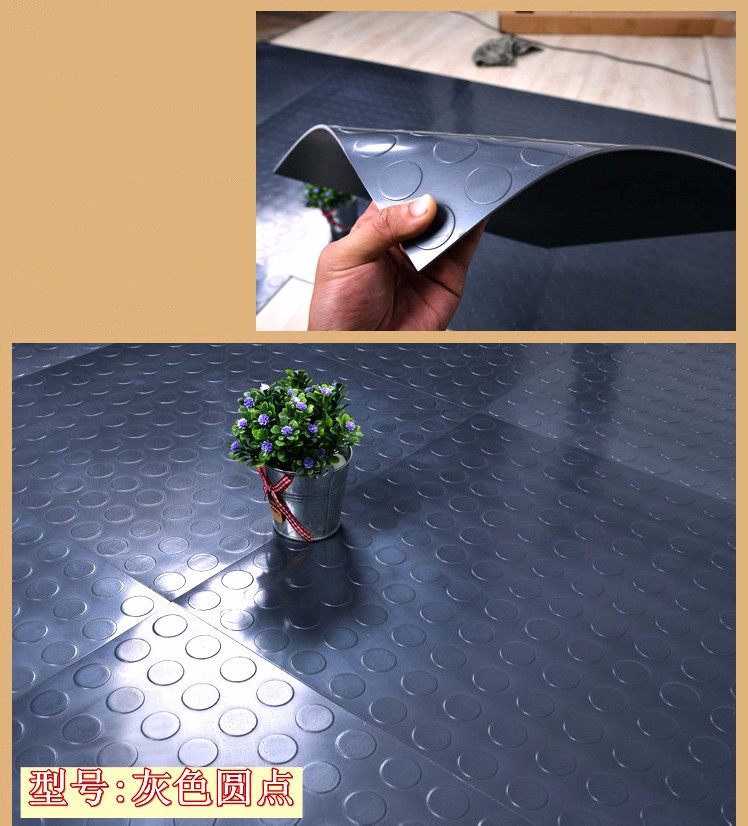 PVC Circle Stud Pattern anti-skid garage use pvc vinyl tiles garage floor tiles