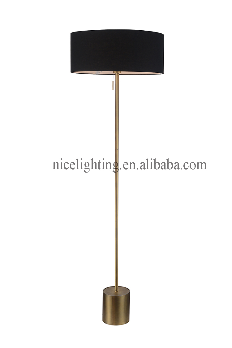 Interior home decor lighting fixture modern fabric standing floor lamp