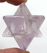 Semi-Precious Stone Star of David White Jade Merkaba Stars