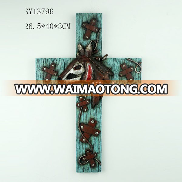 Church decors Christianism Statues wooden cross wall hanging