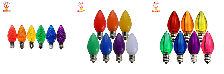 Dimmable Faceted Replacement Bulb C7 LED Christmas Light Bulb