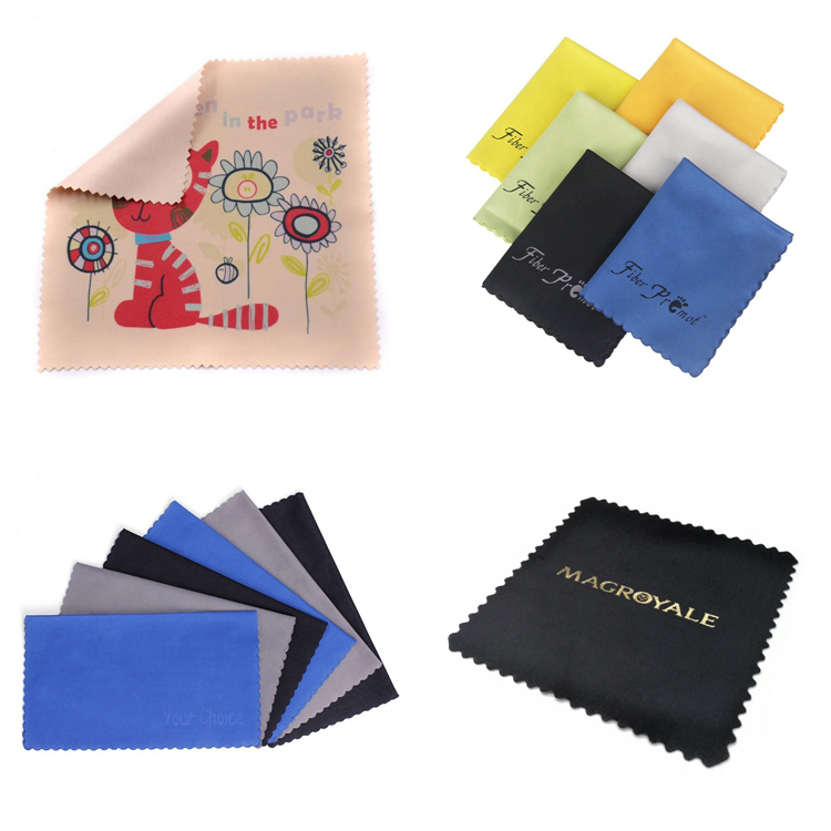 Custom print 80% polyester 20% polyamide microfiber cleaning cloth