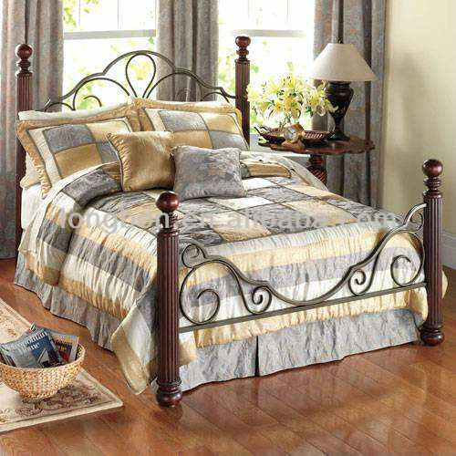 top-selling classic wrought iron double bed designs