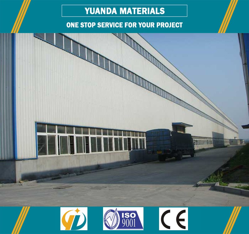 Autoclaved aerated concrete panel steel structure warehouse