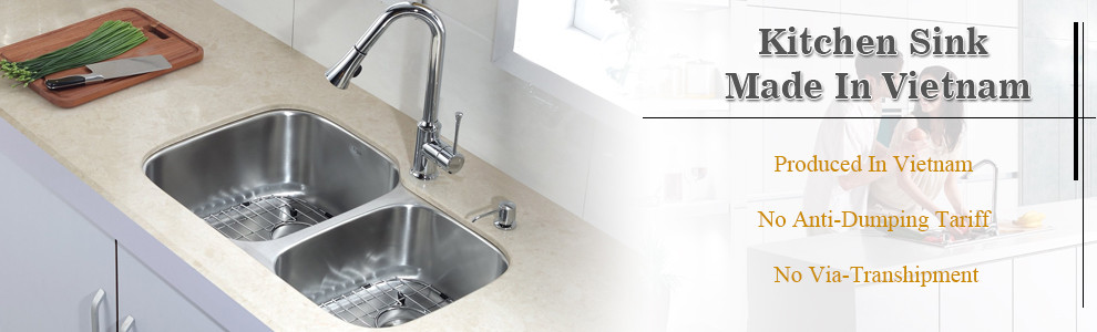 stainless steel double sink vietnam sink