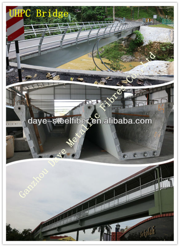 Micro steel fiber 6mm for reactive powder concrete as construction material