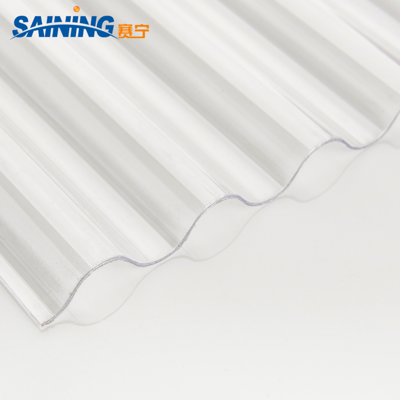 0.8-2.5mm Polycarbonate solid corrugated roofing sheet greenhouse