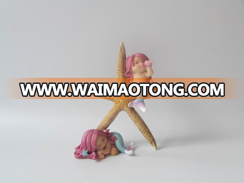 Wholesale Home & Table Decoration Cute Mini Resin Craft Mermaid Figurine Gift