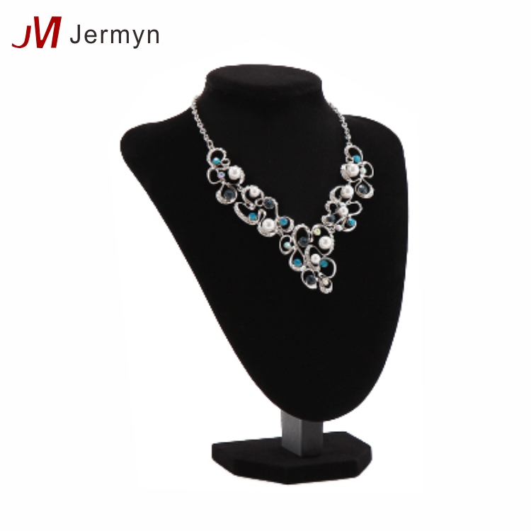 High Quality Velvet Custom Size Jewelry Display Necklace Bust Stands