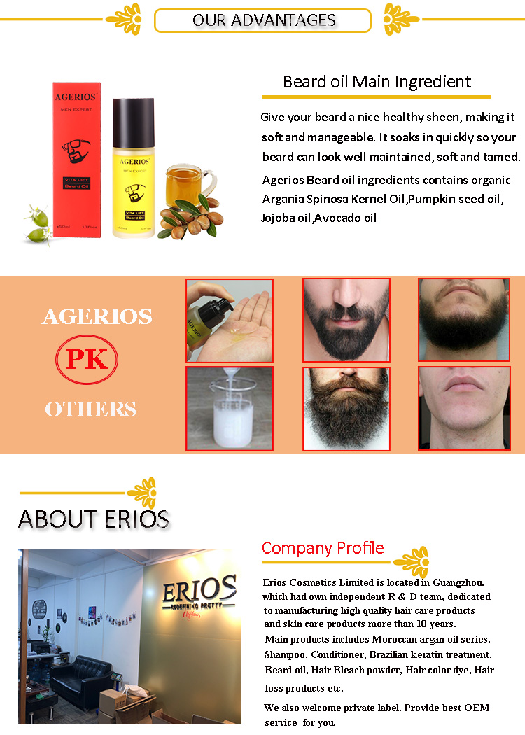 Organic Beard Styling Care oil Growth oil Beard oil