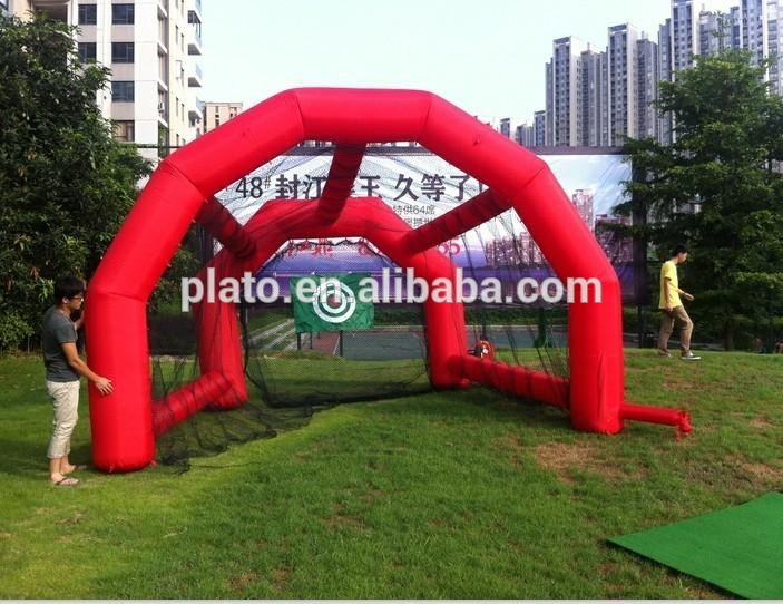 Custom color giant inflatable golf practice net , inflatable event tent for golf games