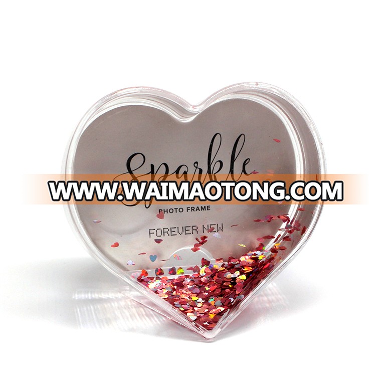 snow globes wholesale heart shape photo frame water globe with photo insert