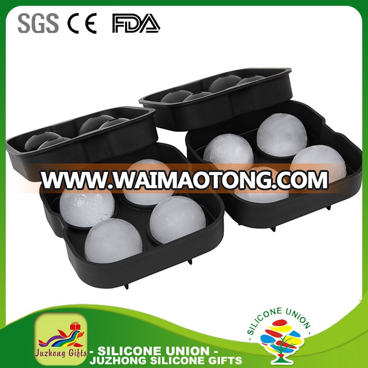 Food Grade silicone ice ball mold,custom logo printing silicone ice cube trays