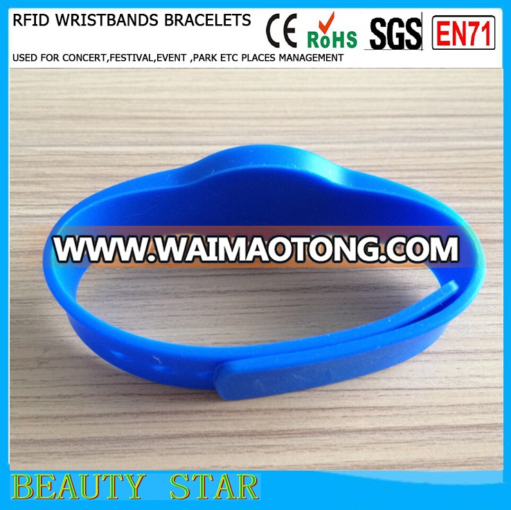 Customized logo RFID woven wristbands ,for event use RFID woven wristbands