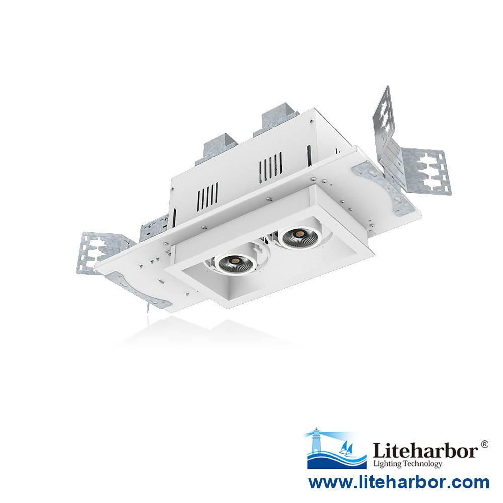 Best sell Recessed Multiple commercial LED Downlight 2 lights ul etl