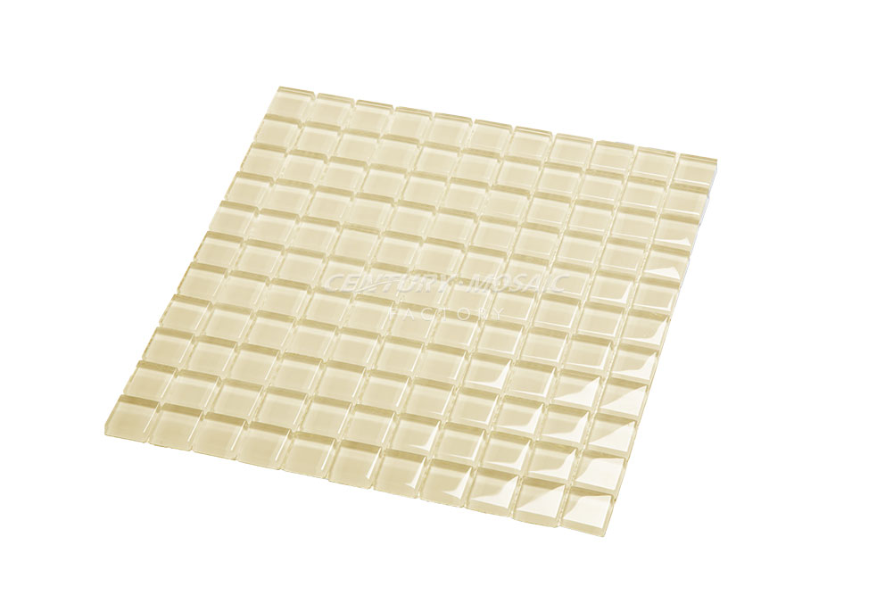 Hot Sale Good Quality Fluorescent Yellow Glass Mosaic Pool Tile