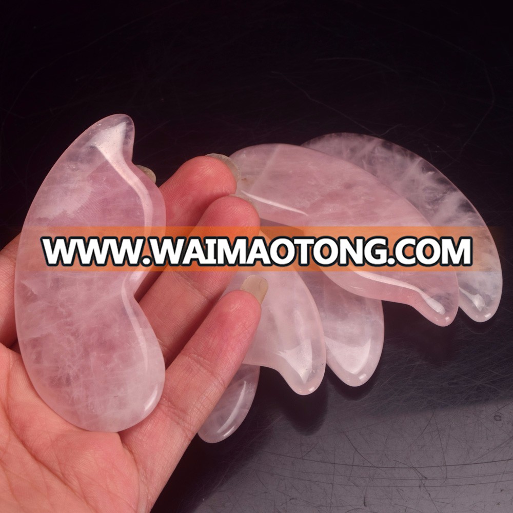 wholesale natural Rose quartz Gua Sha Board