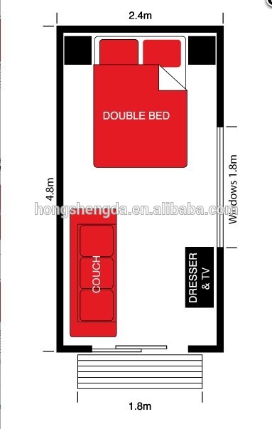 insulated prefabricated holiday portable cabins with trailer