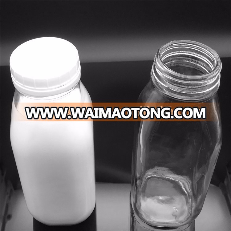 DAILY 16oz/8 oz french square glass bottle wholesale