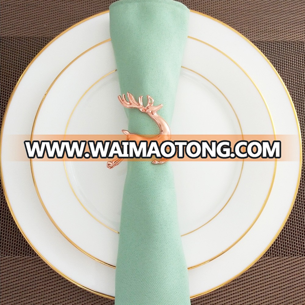 bulk gold christmas deer napkin rings