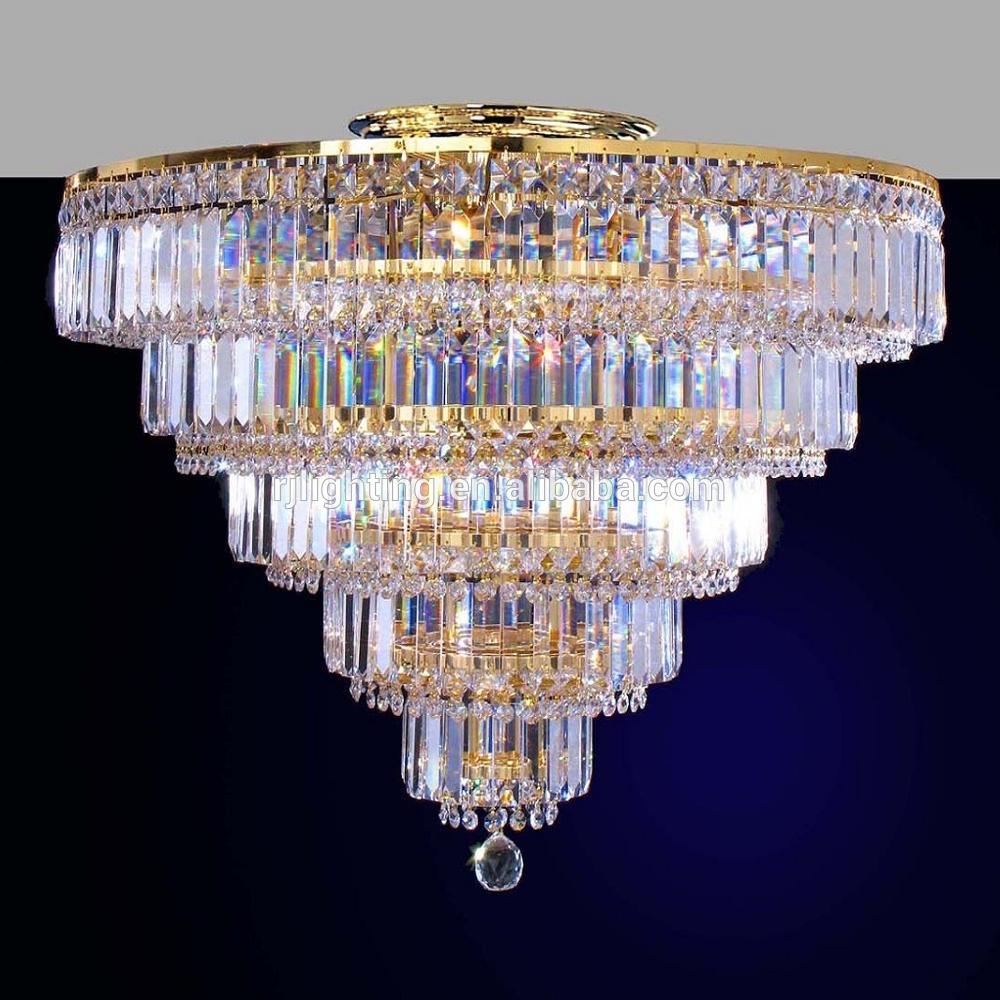 Zhongshan crystal chandelier factory rectangle wave ceiling light living room decorative lighting