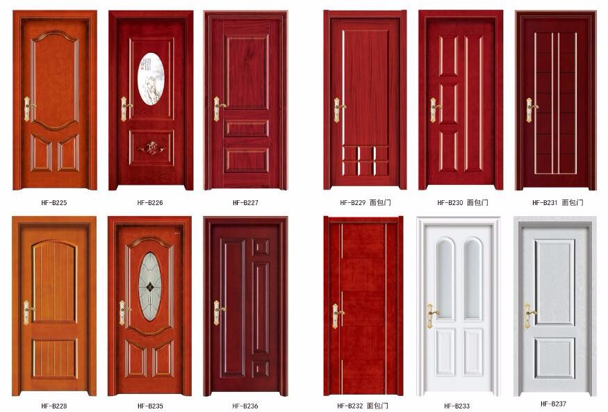 Cheap bedroom engraved wooden doors