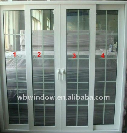 Chinese manufacturer pvc/upvc sliding patio door