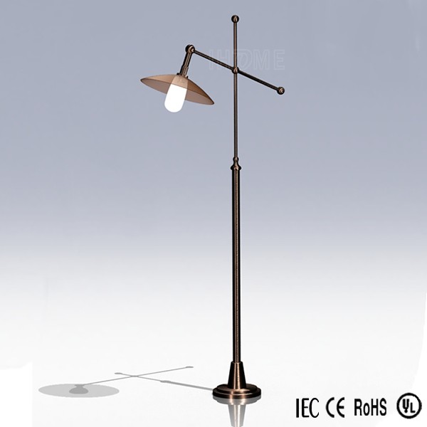 Wholesale Antique Rotatable Reading Side Arm Standing Lamps Adjustable Floor Lamp