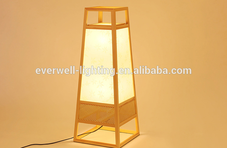 wood floor/table lamp