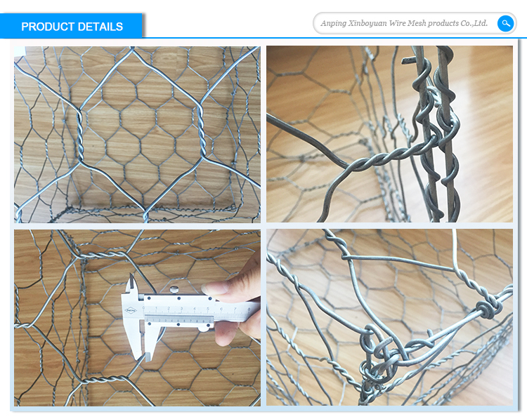 Heavy Zinc Coated Galvanized Steel Gabion Baskets / Gabion Box Wire Fencing