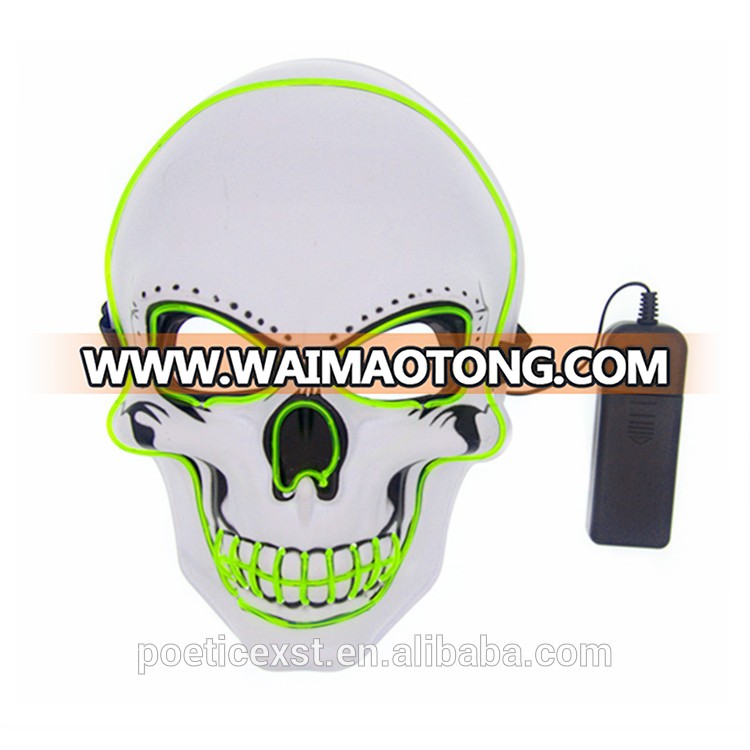 PoeticExst Halloween Costume Flashing Led Face Mask For Party, Funny EL Wire Mask,Led Mask Party