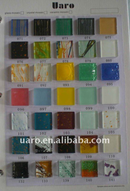 New Design Hand Painting Art Color Crystal Glass Mosaic Tile for Wall Decoration