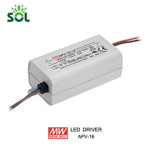 Meanwell 16W 24V Small And Compact Size APV-16-24 LED Power Supply