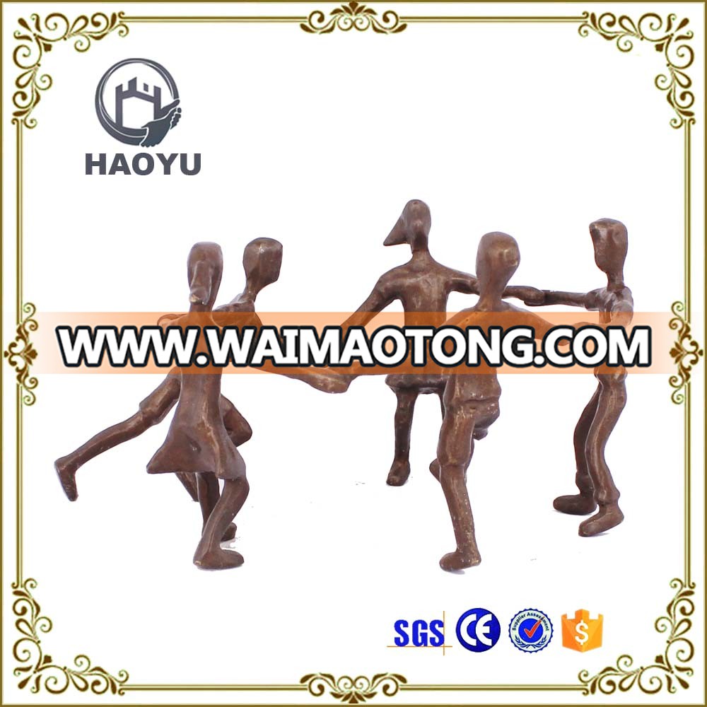 Home decorating art and crafts antique bronze children playing statues