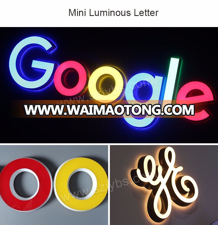 Attractive acrylic led letter by acrylic surface blister led light box