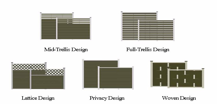 outdoor using wooden plastic wpc fence panels compositing fencing