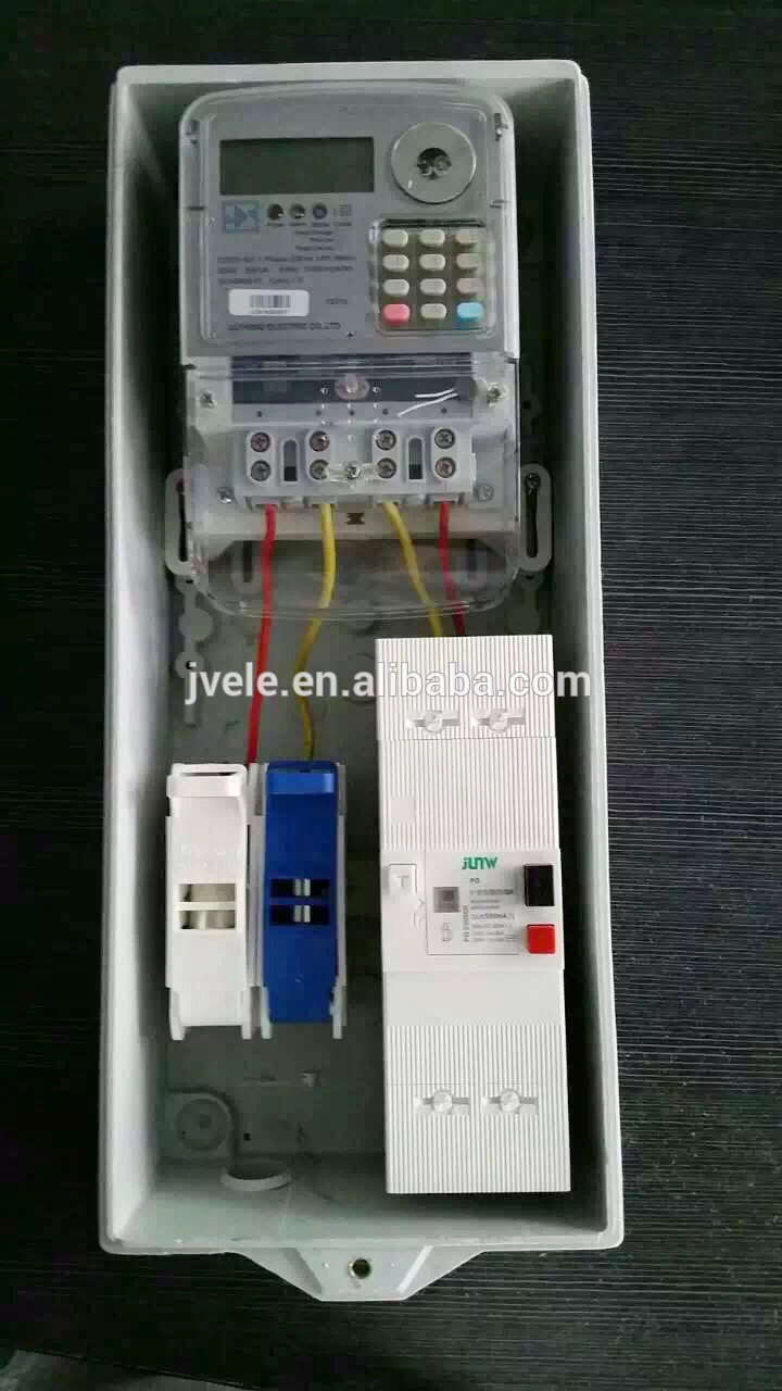 To supply single phase and Three phase prepaid energy meter box /cabinet